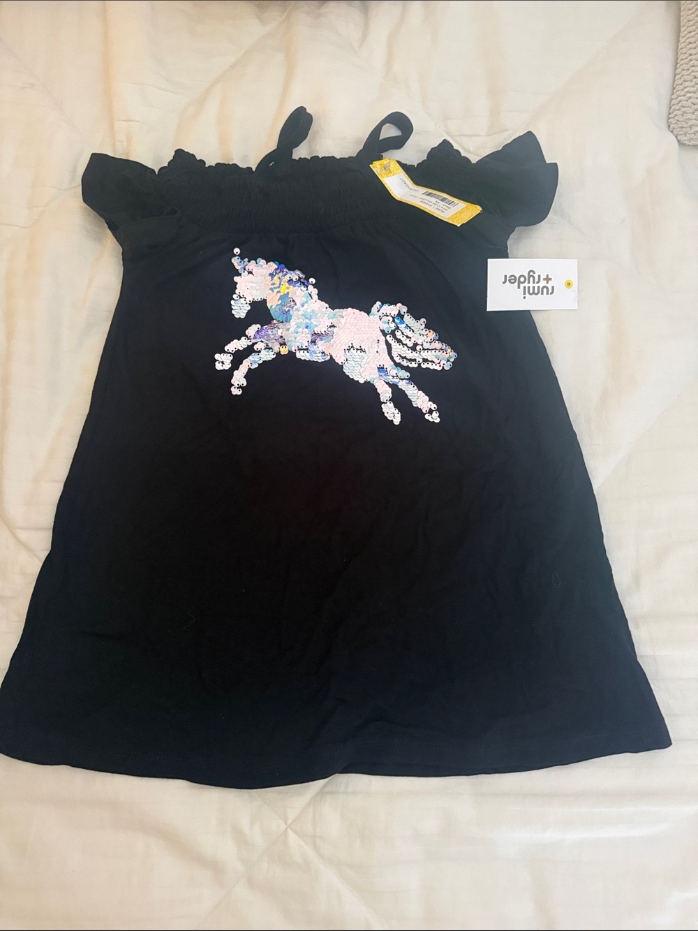 Sequin Unicorn Black dress